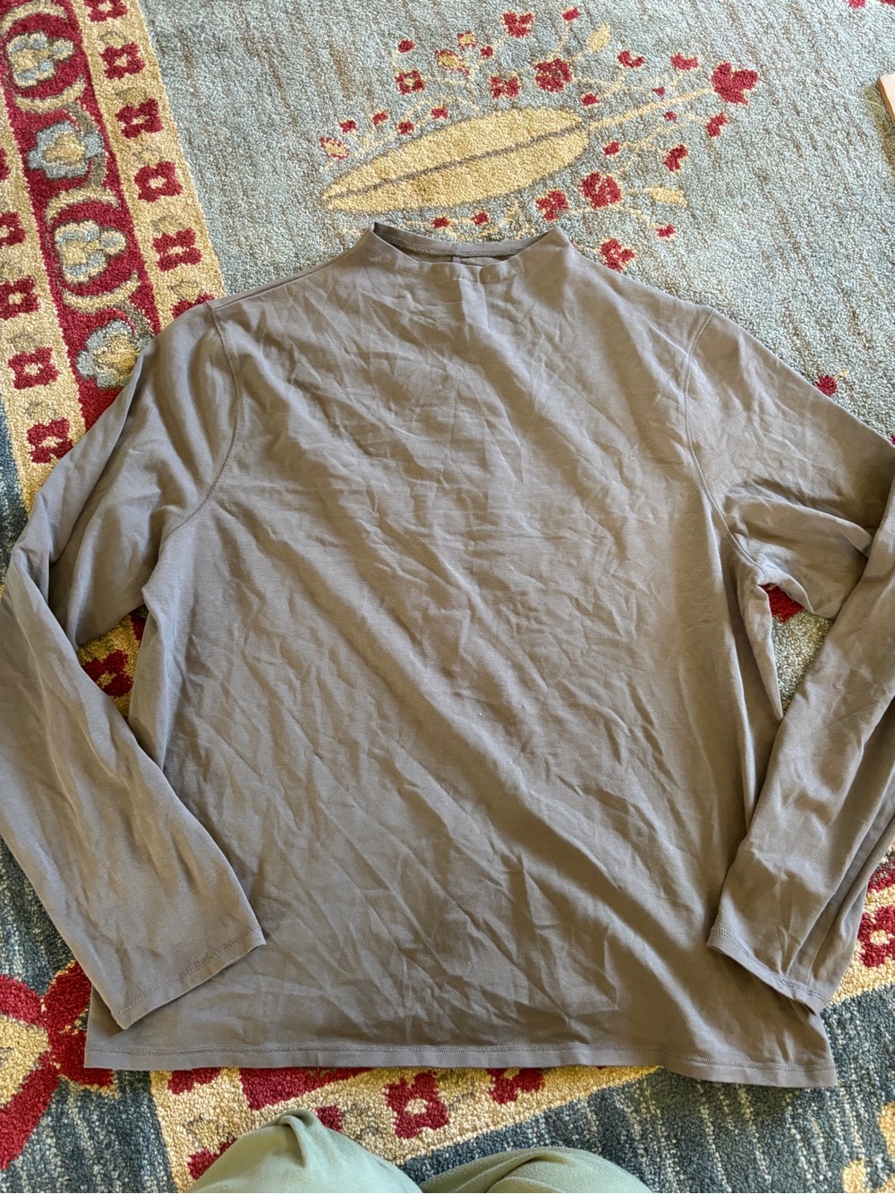 Everlane supima cotton and spandex mock neck long sleeve shirt womens XXL